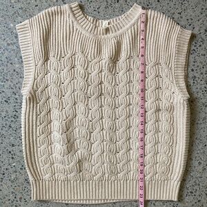 Pact Women's Sandshell Cable-Knit Sweater Vest